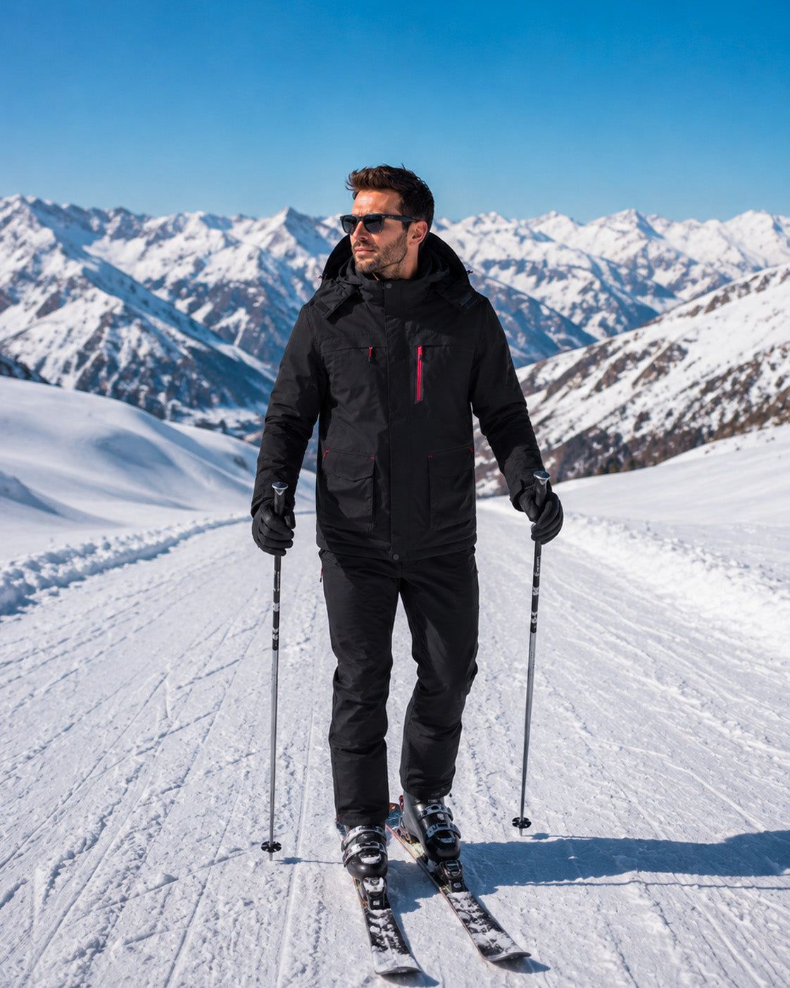 parka-chauffante-noir-pour-hiver
