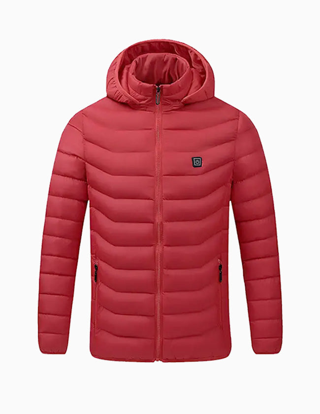doudoune-chauffante-rouge-pour-ski-de-fond