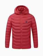 doudoune-chauffante-rouge-pour-ski-de-fond