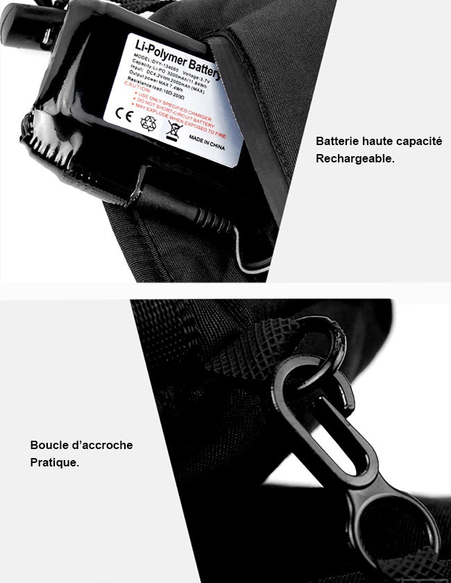 Gants chauffants fins + Batterie - Intérieur, Sensibilité au Touché Adulte  G-HEAT